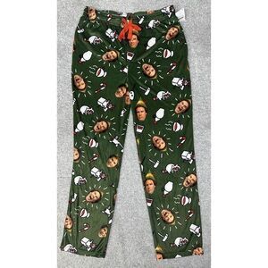 Buddy The‎ Elf Movie Men's Size Medium Sleep Pajama Pants Green Drawstring